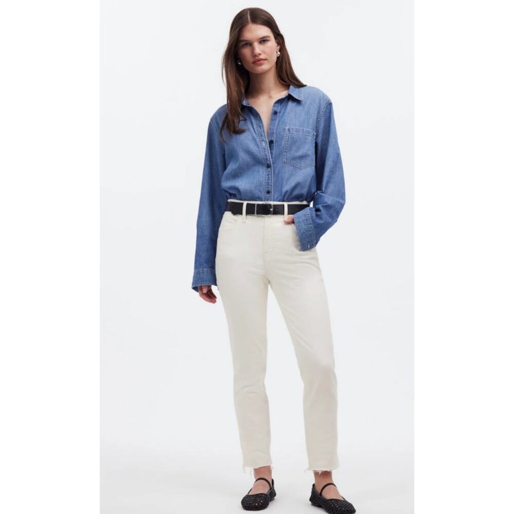 NWT Madewell‎ The Perfect Vintage Jean in Tile White Size 27